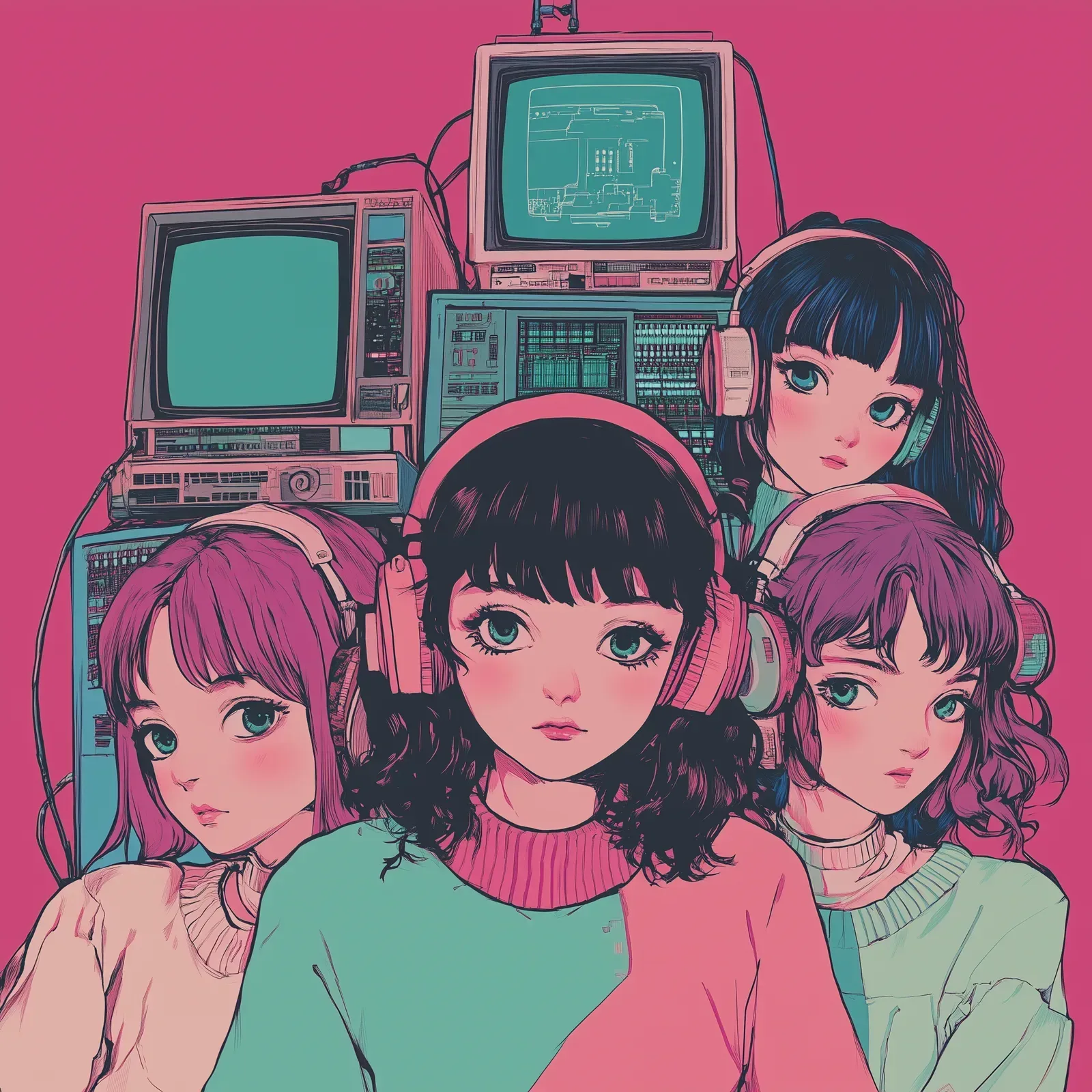 ME & The Robots band members artwork